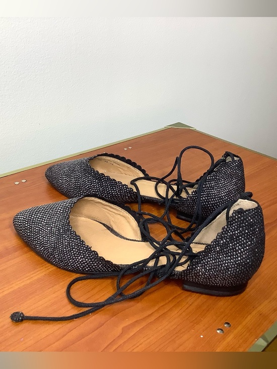 Jack Rogers Shoes - < Jack Rogers Camille Sparkle Lace-Up Pointed Toe Flats >
